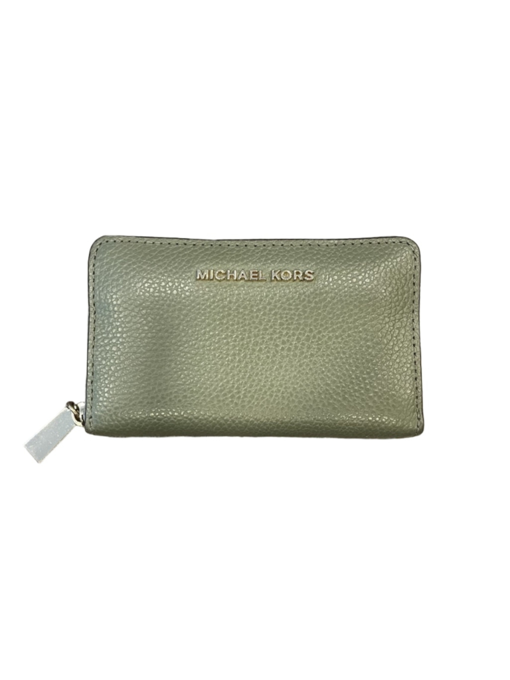 Michael Kors Olive Green Pebbled Leather Crossbody Bag Wallet Set Gold - Picture 6 of 8